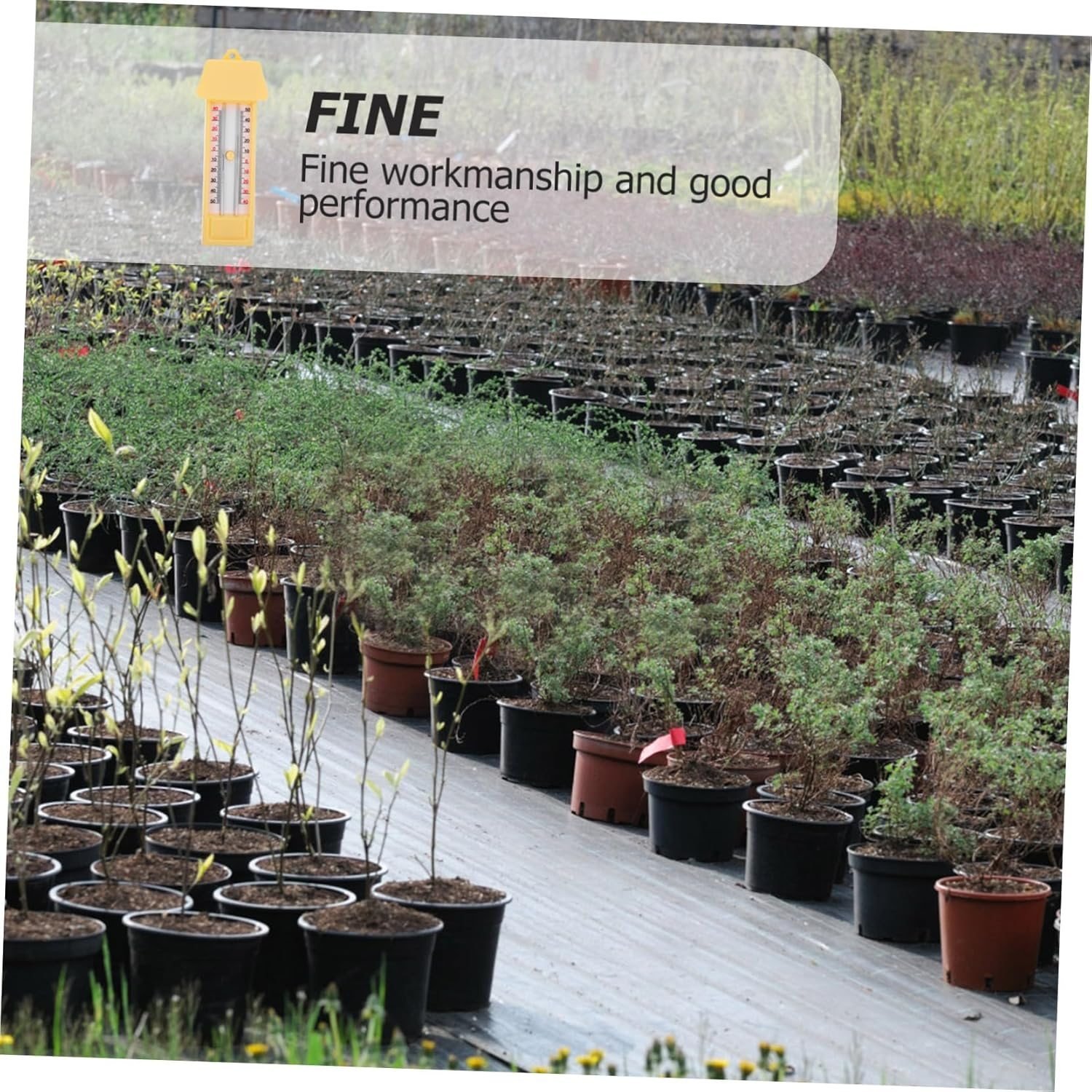 ULTECHNOVO Garden Thermometer Outdoor for Greenhouse Accurate Weather Temperature Thermometer Minimum Maximum Features Wall Hanging Indoor Outdoor Use image number 5