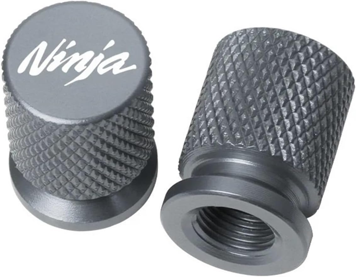 Jininshengxindianzi Compatible with Kawasaki Ninja 400 650 300 250 250R ZX14R ZX10R ZX6R Accessories Motorcycle CNC Aluminum Tire Valve Air Port Stem Cover Caps (Color : Black) image number 5