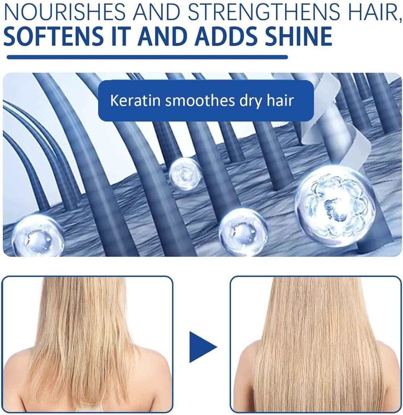 Protein Correction Hair Straightening Cream,Silk & Gloss Protein Correction Hair Cream,Nourishing Fast Smoothing Hair Straightener Creams,Straighten and Care 2-In-1 (2Pcs-A, SIZE-1010) image number 2