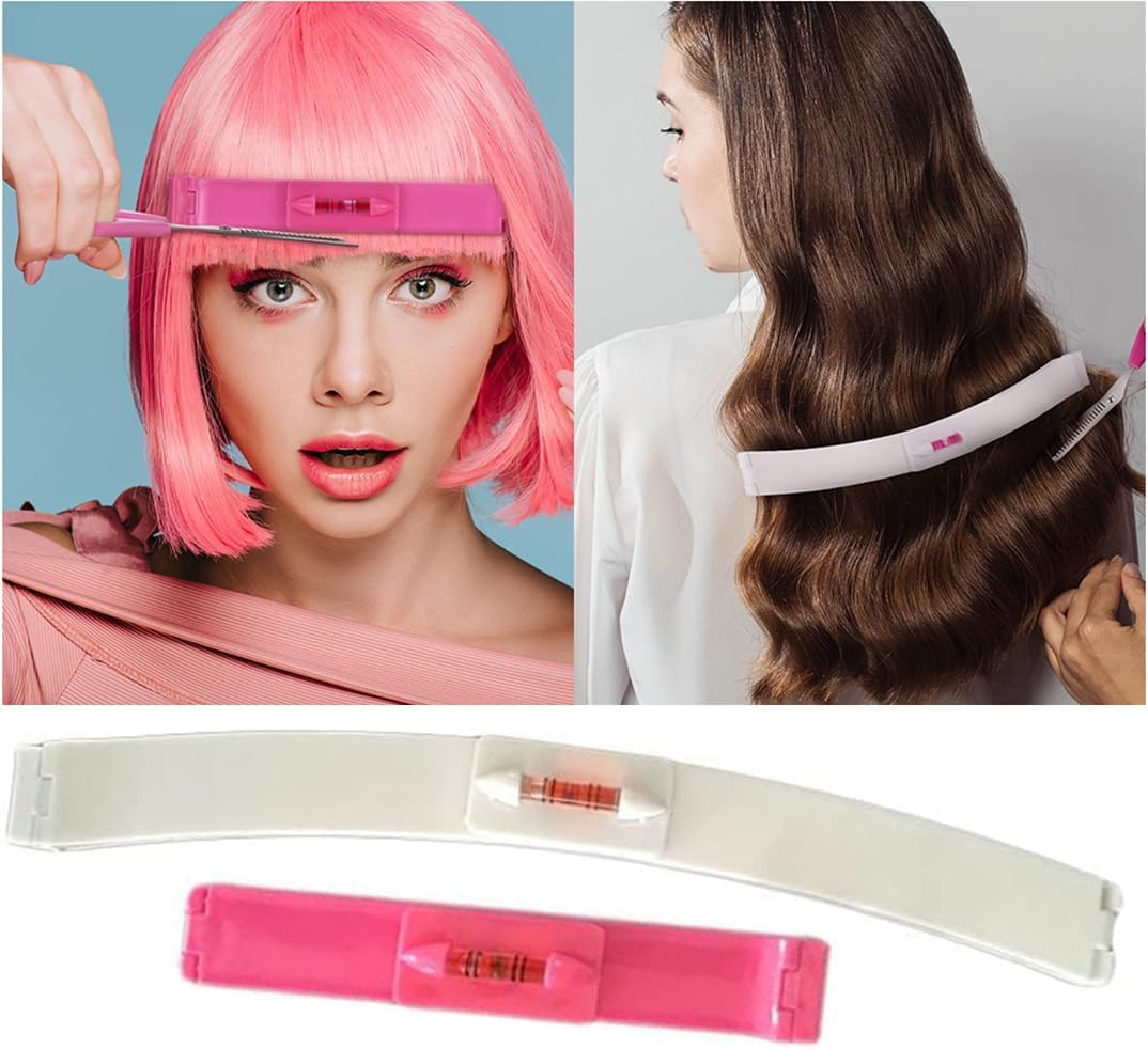 Bessy Shop Hair Cutting Tool, 3 Pieces Cutting Aid Hair Cutting Clip, Professional DIY Home Styling Accurate Hair Cutting Tool for Layers, Bangs and Split Ends, for Children Women Haircut