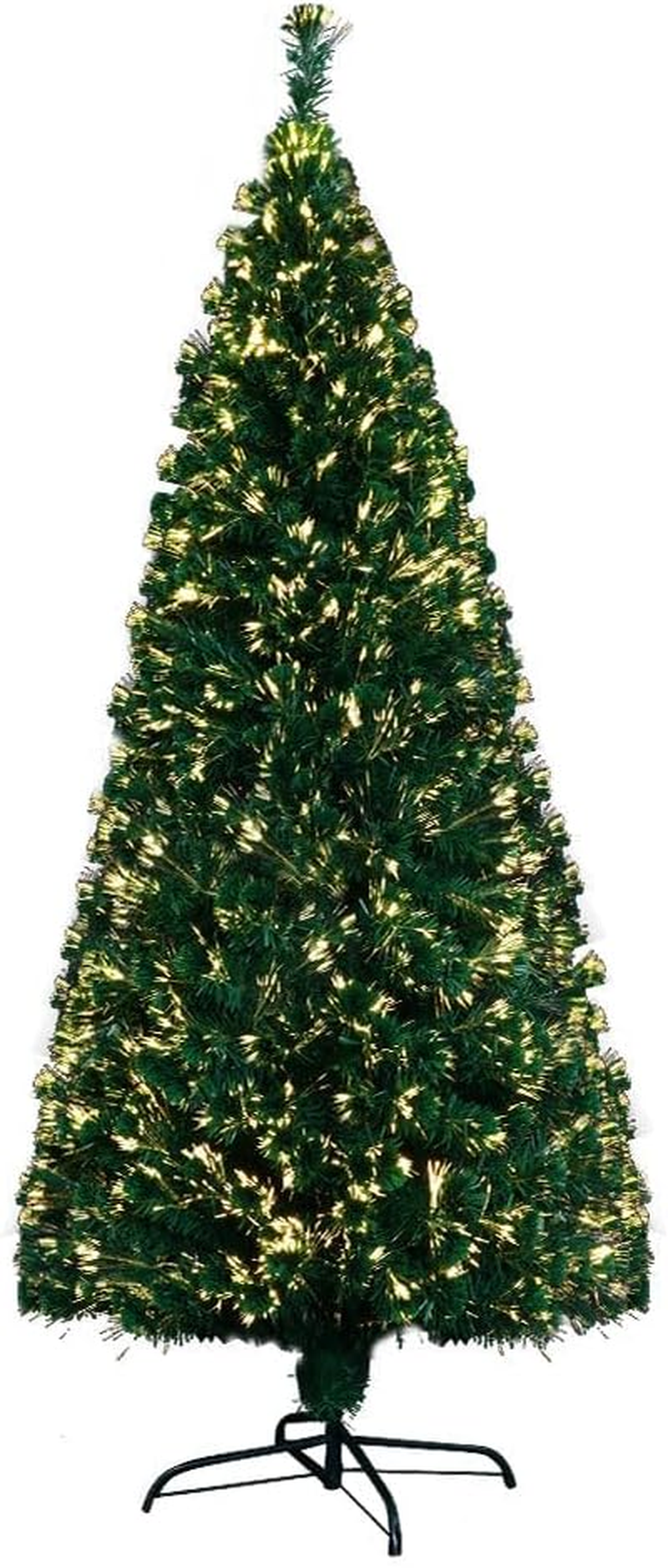 Jingle Jollys Christmas Tree 1.8M Prelit LED Xmas Trees Fairy Light, Decorations Holiday Party Gift Home Garden Store Decor, 6Ft Warm White 300 Tips Branches Optic Fibre Lights Easy Assembly image number 1