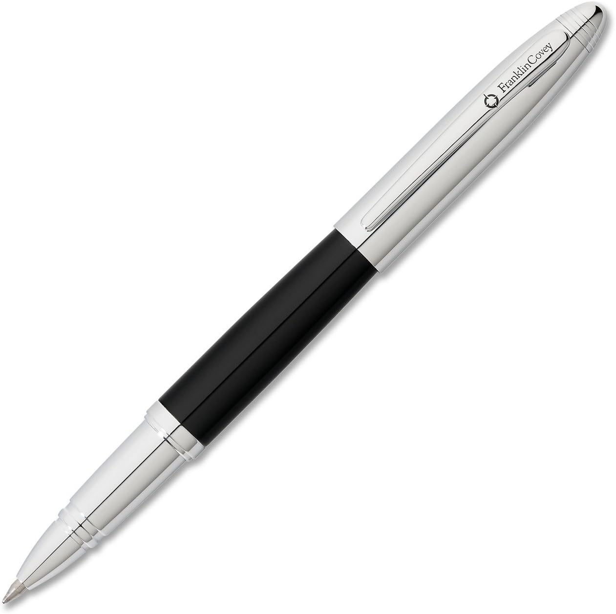 Franklin Covey Lexington, Rolling Ball Pen, Midnight Black Lacquer and Polished Chrome, by Cross (FC0015IM-1)
