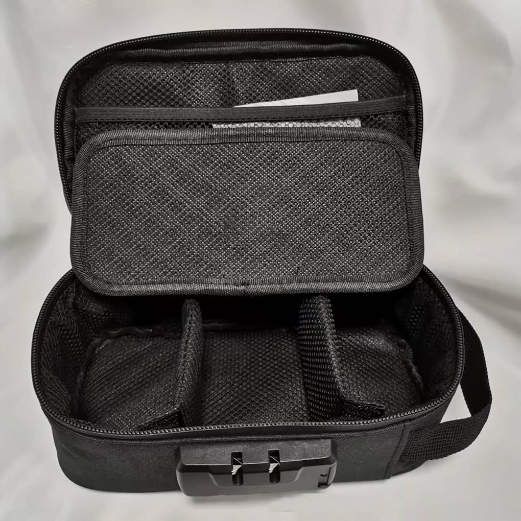 Makeup Organiser Bag Lockable Box for Brushes and Cosmetics Travel-Friendly Makeup Bag Storage Bag with Combination, A - C image number 2