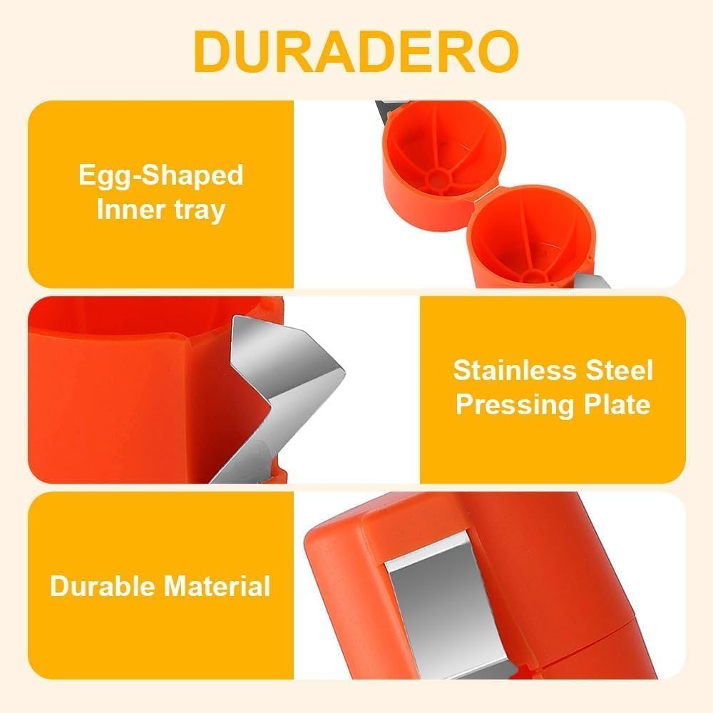 Egg Topper Cutter Tool Egg Cracker Tool Egg Shell Opener Hard Boiled Egg Peeler Egg Cracker Tool for Eggs Kitchen Gadgets Egg Cracking Tool Handheld Egg Slicer Egg Peeler Tool (Orange) - 3Pack Set image number 6
