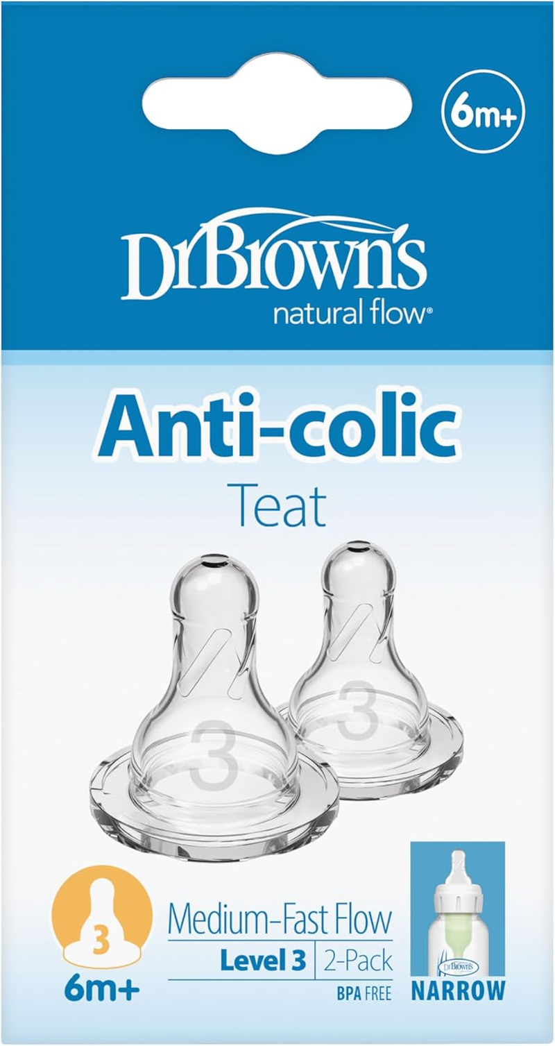 Dr. Brown'S Options with Level 3 Narrow Neck Teats, Clear image number 2