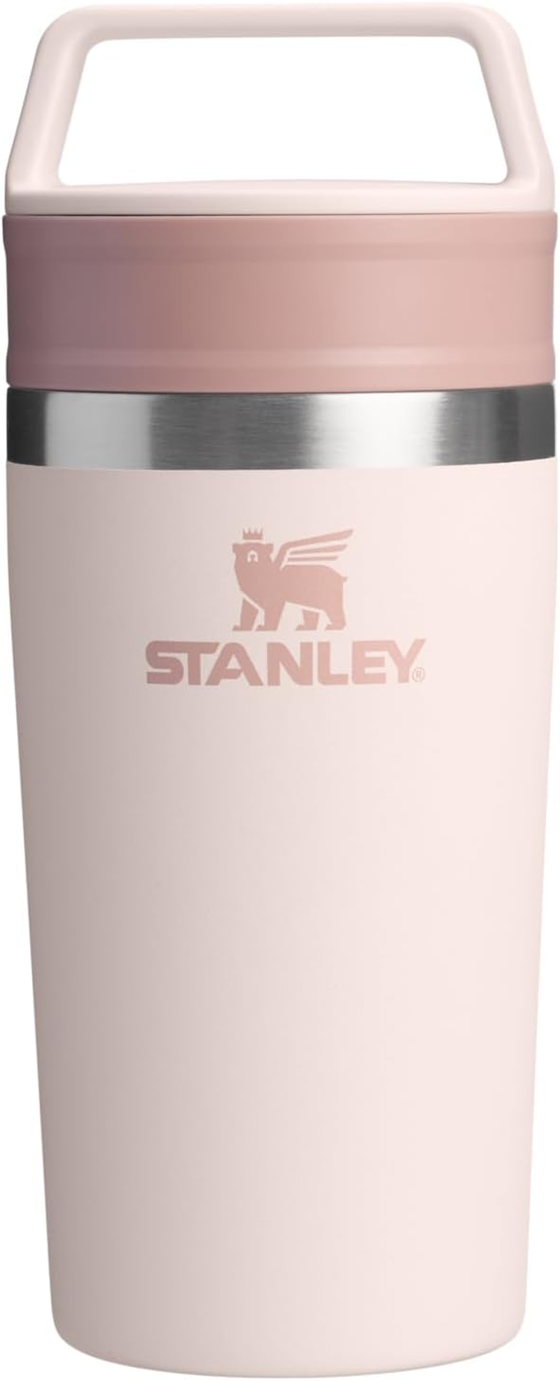 Stanley Cafe to Go Travel Mug 12 Oz | Leakproof Two-Part Drink through Lid | Tumbler Cup for Coffee, Tea and Drinks | Insulated Stainless Steel Coffee Mug | Bpa-Free | Rose Quartz image number 2