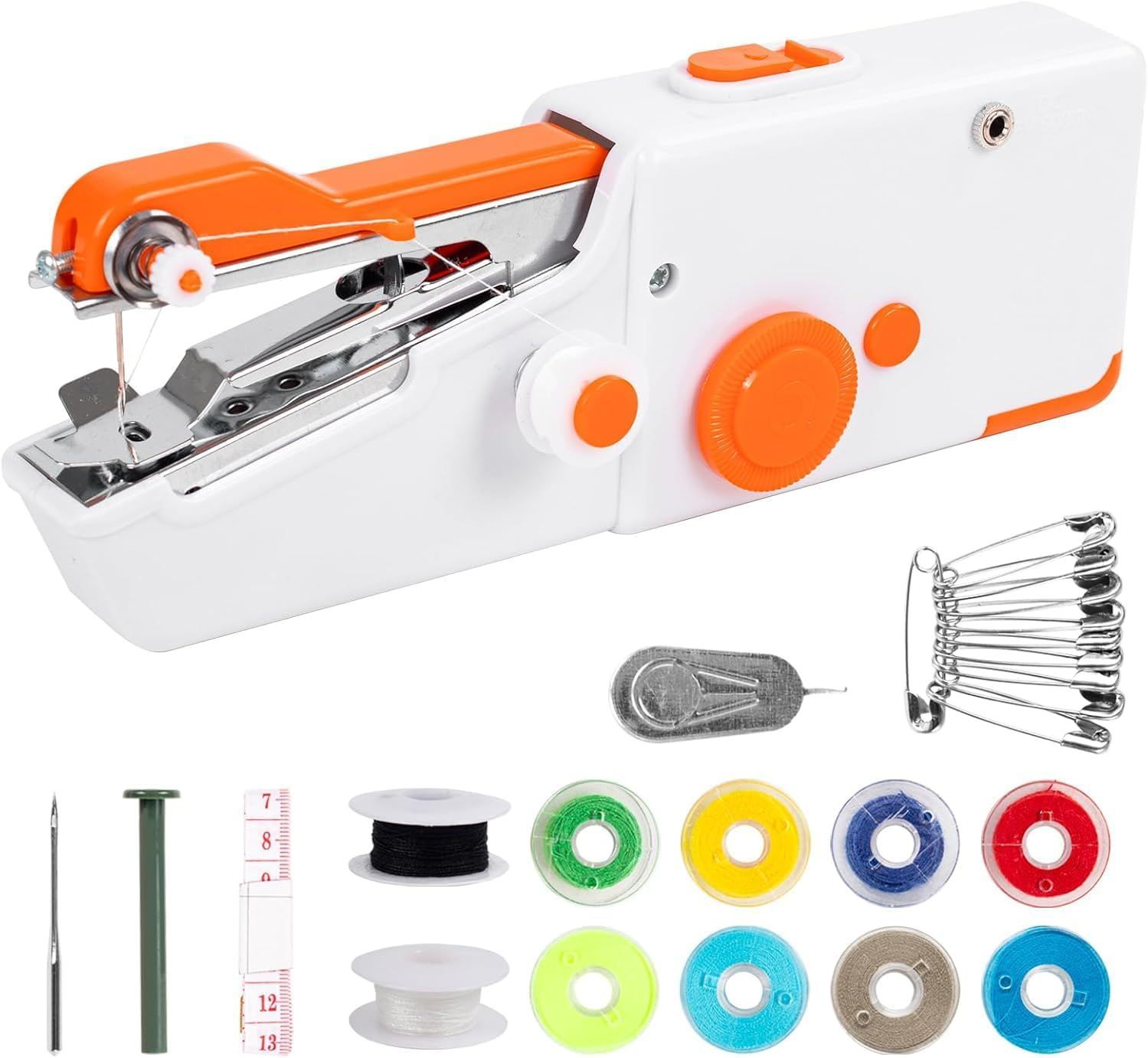 Handheld Sewing Machine for Beginners, Portable Mini Sewing Machine with Two Powered Supply Modes,Simple Operation, Quick Stitching for Home & Travel & DIY