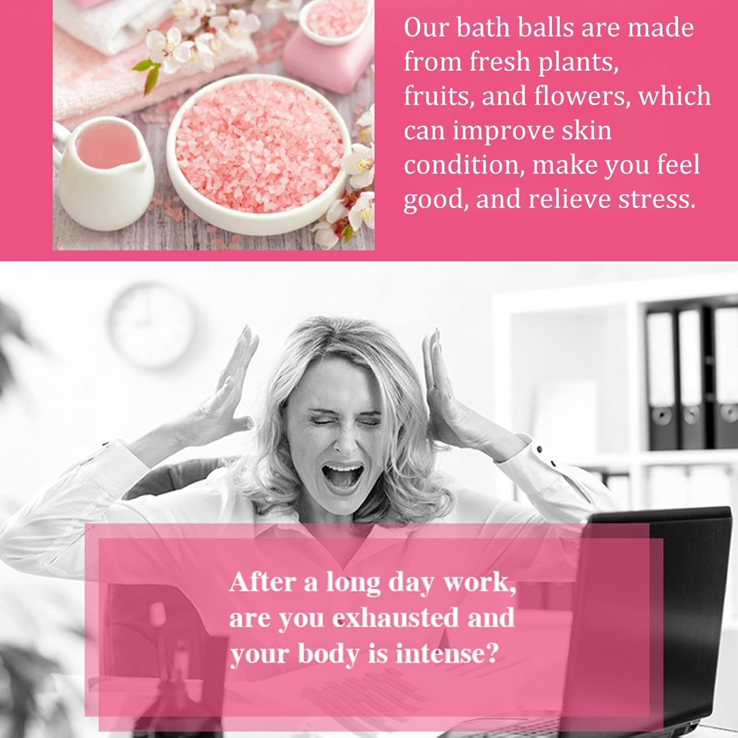 Bath Ball,Natural Shower Balls - Natural Bath Balls Set for Skin Nourishing, Bubble Shower Balls Set of 6, Relaxing Bath Balls image number 3