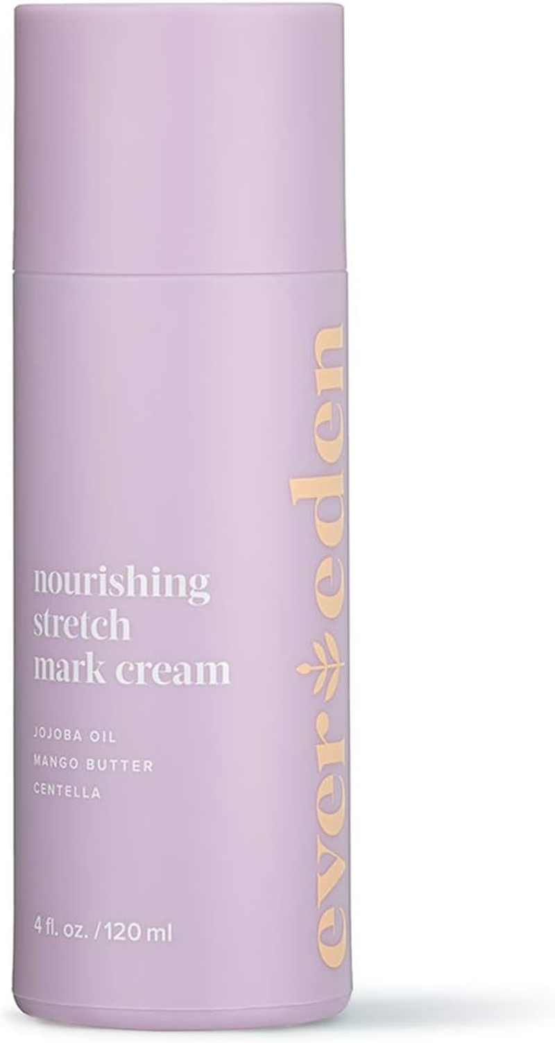 Evereden Nourishing Stretch Mark Cream (4 Fl.Oz): Clean & Vegan Cream for Pregnancy and Postpartum | Pregnancy Stretch Mark Prevention | Rich in Vitamins & Minerals