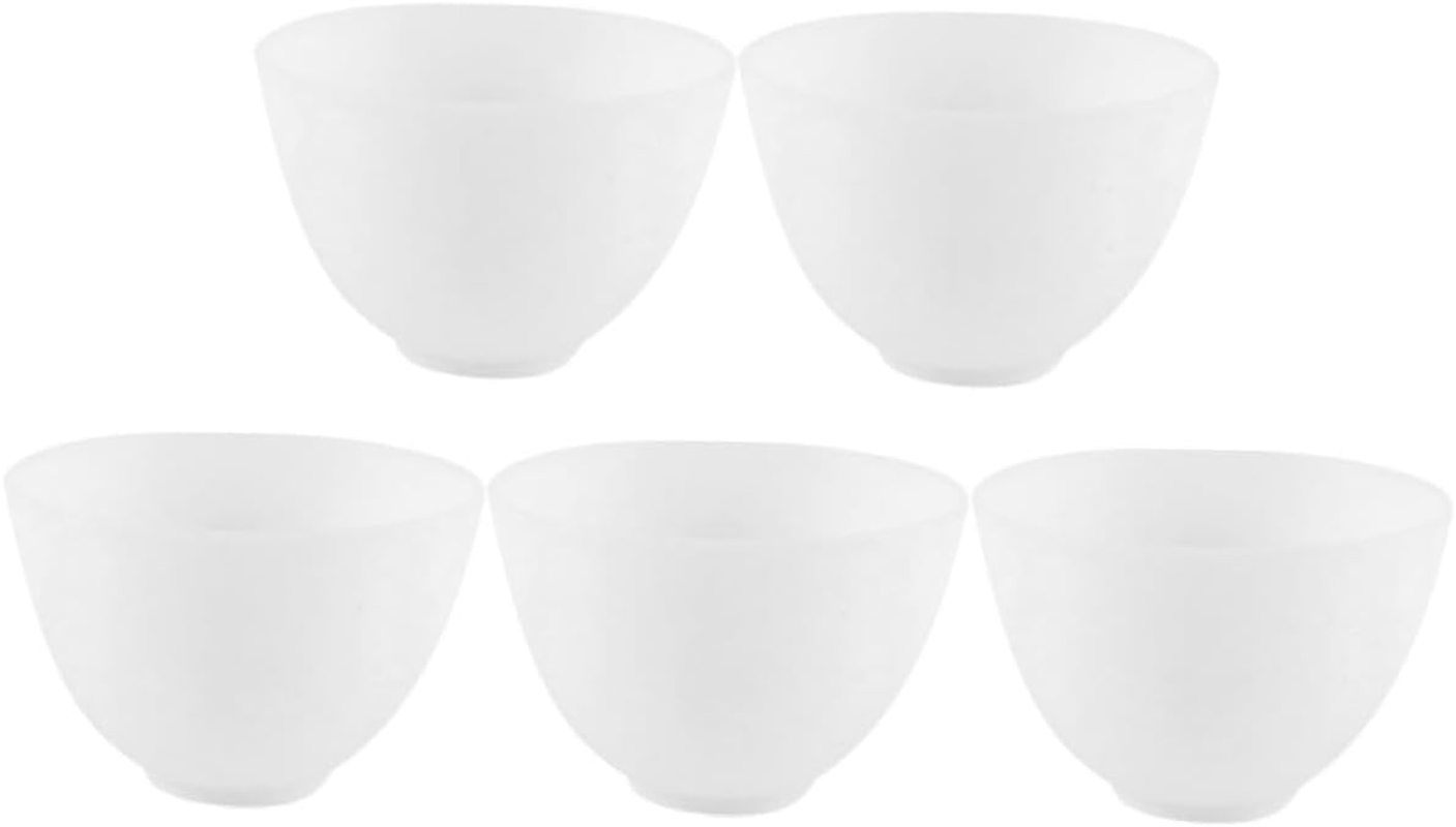 Healeved 5Pcs Silicone Mask Mixing Bowl DIY Mask Bowl Facial Beauty Salon Tool Mixing