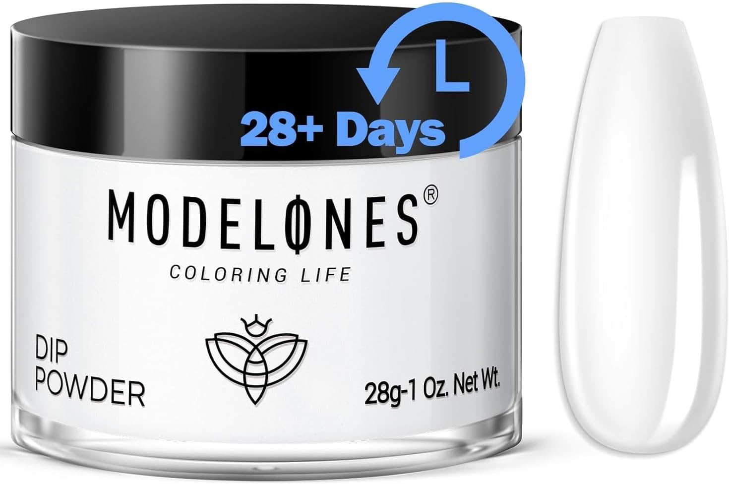 Modelones Dip Powder Clear Color, Nail Dipping Powder French Nail Art, 28+ Long-Lasting Build Powder Pro System Salon DIY at Home No Needed Lamp Cured image number 6