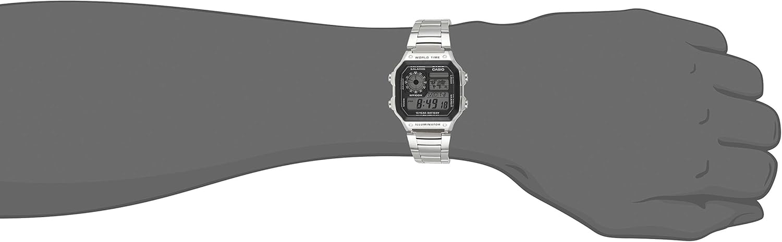 Casio Fashion Quartz Mens Casio Youth Digital AE-1200WHD-1A image number 4