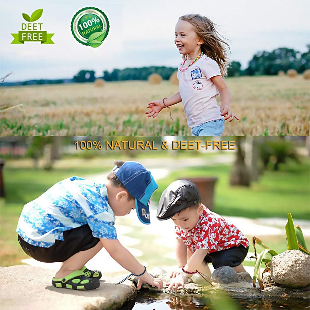 Mosquito Repellent Bracelets, Individually Wrapped PU Leather Insect & Bug Repellent Wrist Bands for Kids & Adults Outdoor Camping Fishing Traveling image number 2