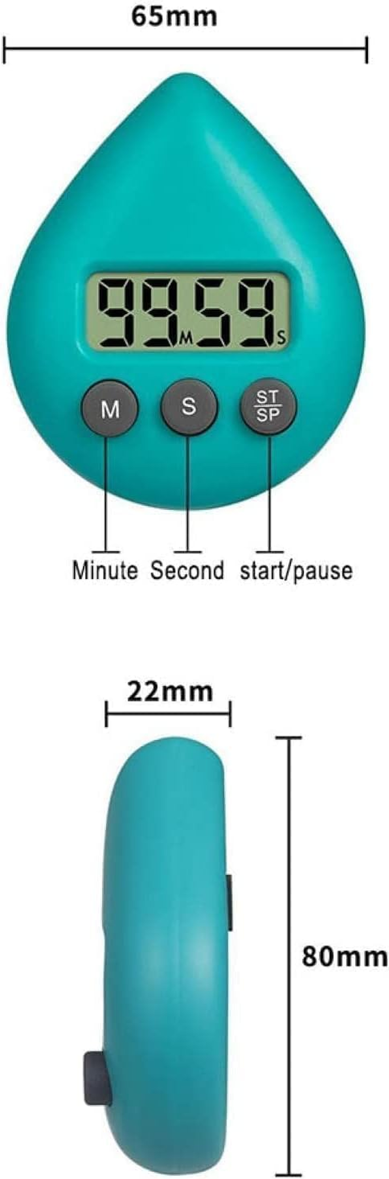 Shower Timer Waterproof for Kids,Adults New Digital Shower Timer with Suction Cup Energy Saver Digital Timer (Light Green)