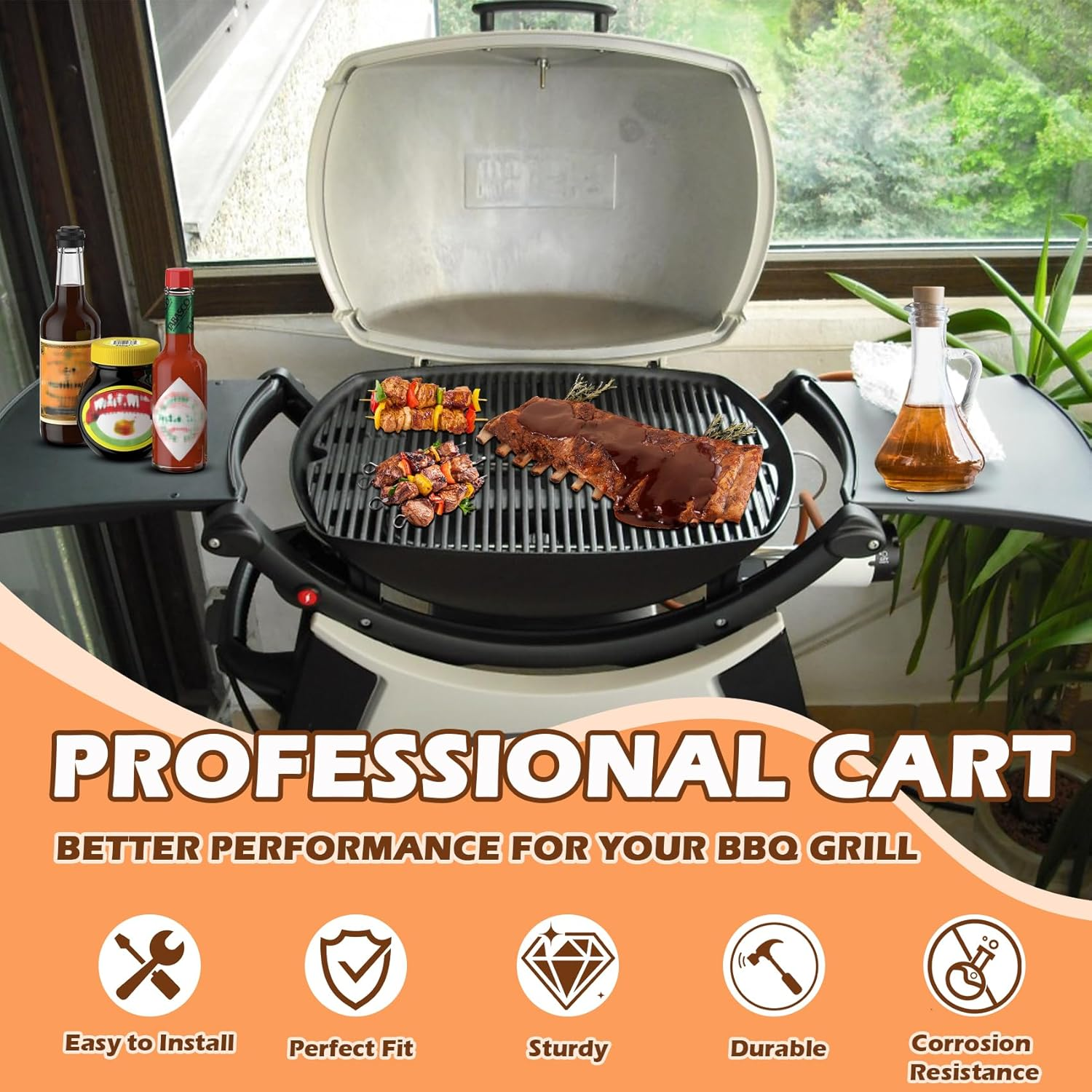 MOASKER Grill Igniter Kit 80475 for Weber Q120 Q220 Series Grills Electronic Igniter Replacement Parts, Grill Push Electric Button Starter Kit Replacement for Weber Baby Q Parts 516002 566002 566014 image number 6