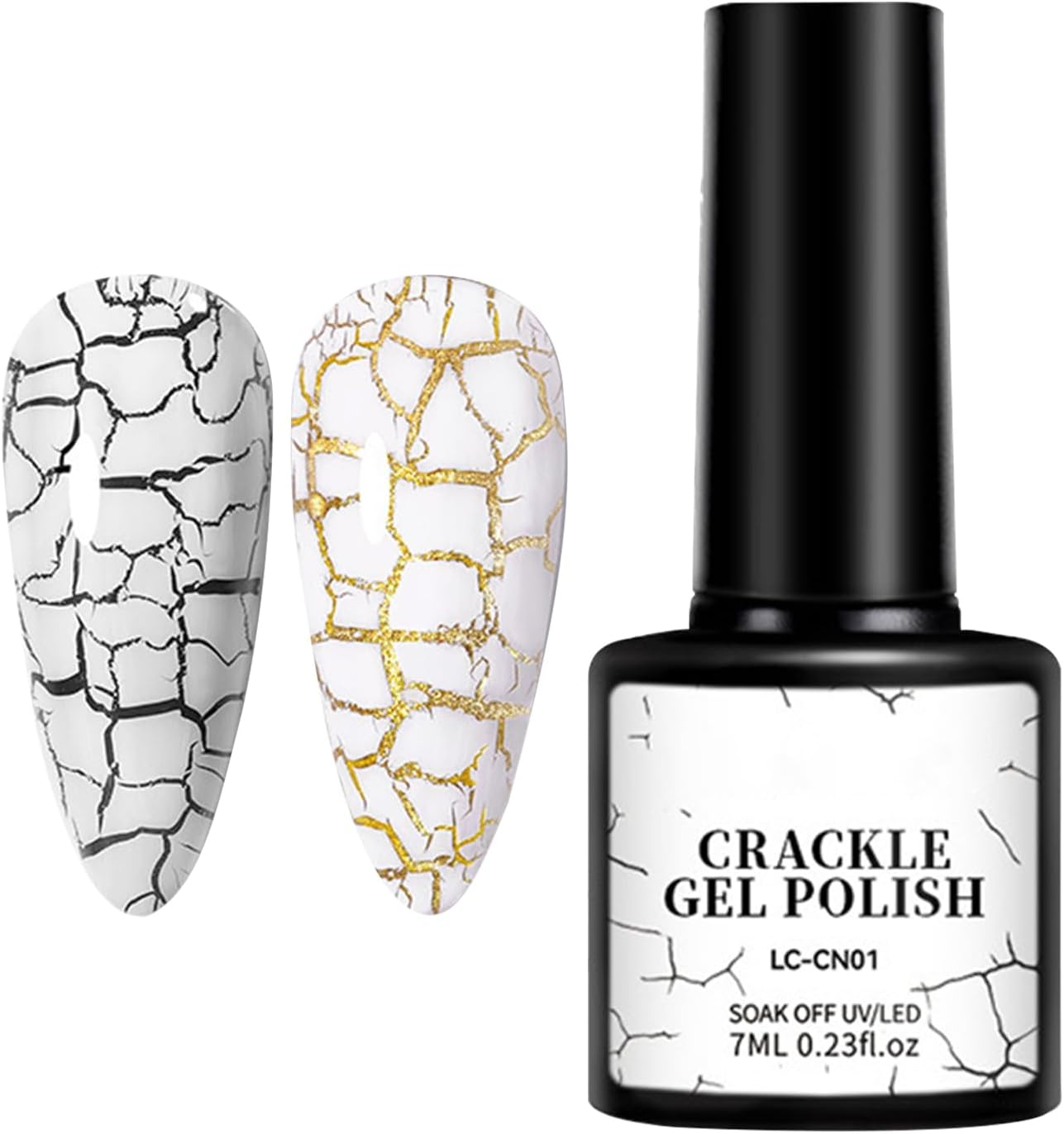 Blooming Gel Nail Polish - Cool Nail Polish | Crackle Gel Lacquer | 7Ml Women&rsquo;S Manicure Supplies, Clear Marble Nail Arts, Fingernail Decor for Salon, Home, Events, Watercolor Design for Prom