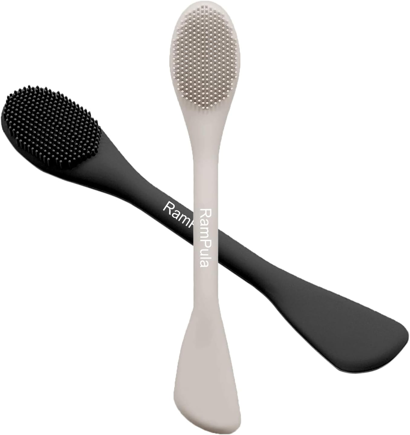 Face Mask Brush Applicator, Mask Brushes for Facials Cleansing & Exfoliating, Facial Clay Mask Applicator Tool Silicone Mask Spatula Cream Skincare for Apply Cream, Lotion, Mud, Clay (Black+Starlight) image number 6