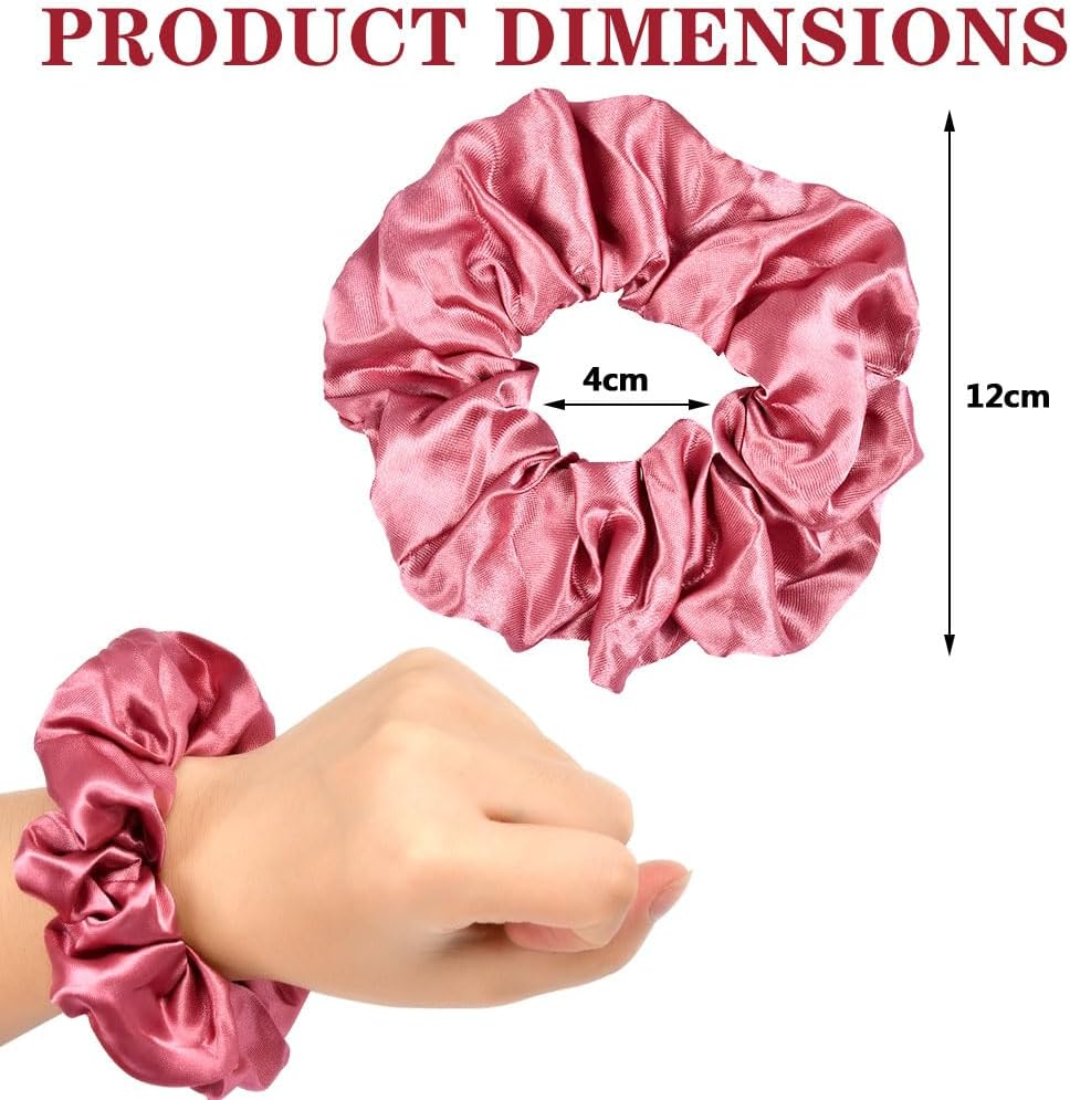 36PCS Silk Hair Scrunchies for Women Girls, Satin Hair Scrunchies Durable Elastic Hair Bobbles for Ponytail Holders, Silk Hair Ties Scrunchy Hair Bands Soft Elastic Traceless Hair Accessories Ropes image number 1