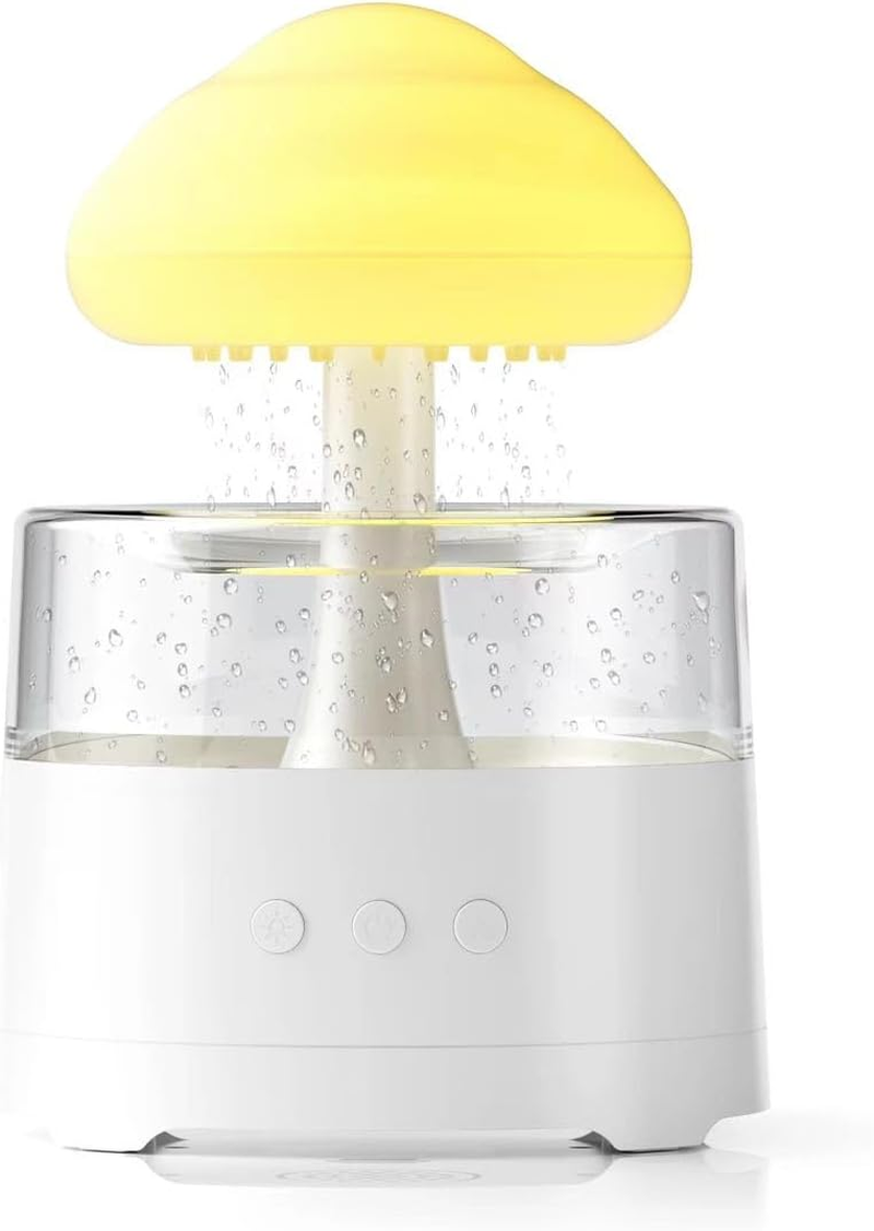 Mushroom Humidifier, Humidifier Water Drop 300Ml Capacity, 7 Colour Mood Light, Cloud Design image number 1