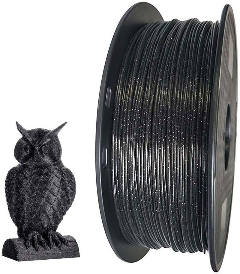 CC3D Black Marble PLA Filament 1.75Mm 3D Printer Filament 1KG 2.2LBS Glittery Sparkle Shining PLA 3D Printing Material Glitter Black Sky Speckle Sparkly Galaxy Black Color image number 2