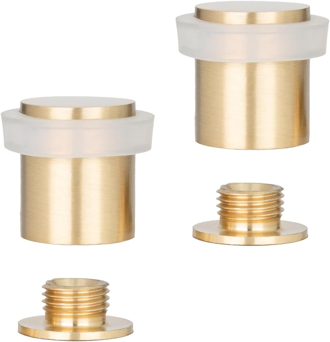 EVI Herrajes | Decorative Door Stoppers | &Oslash;20X25Mm | Floor Mounted | Brass Matte Finish | Protection Rubber | Mod I-180