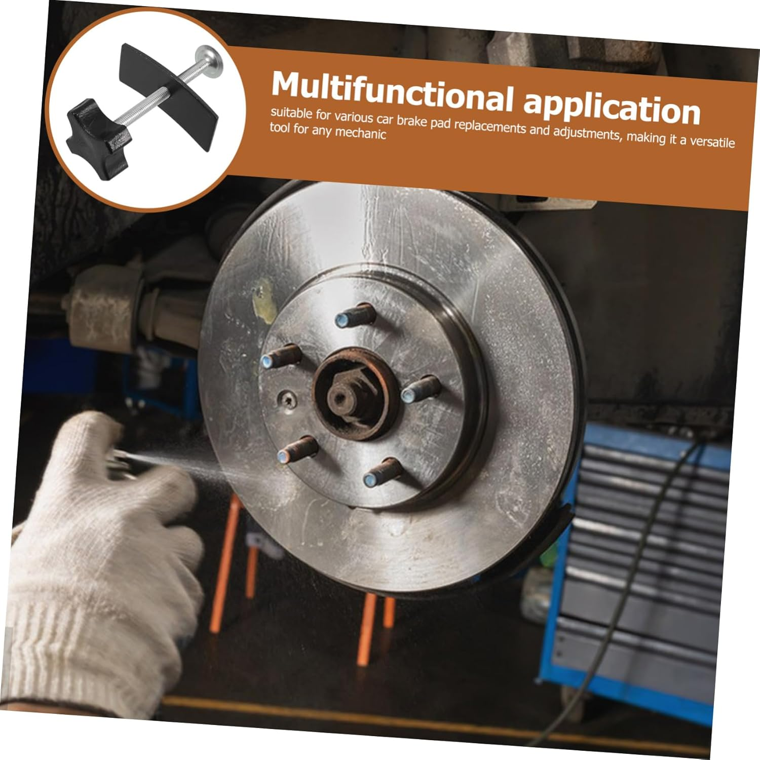 CTIRCHIU Brake Return Tool for Caliper Adjustment Heavy-Duty Brake Caliper Tool for Cars and Trucks for Piston Reset for Diy Mechanics image number 3