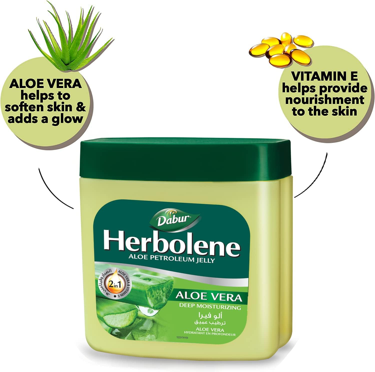 Dabur Herbolene Petroleum Jelly, 225 Ml image number 3