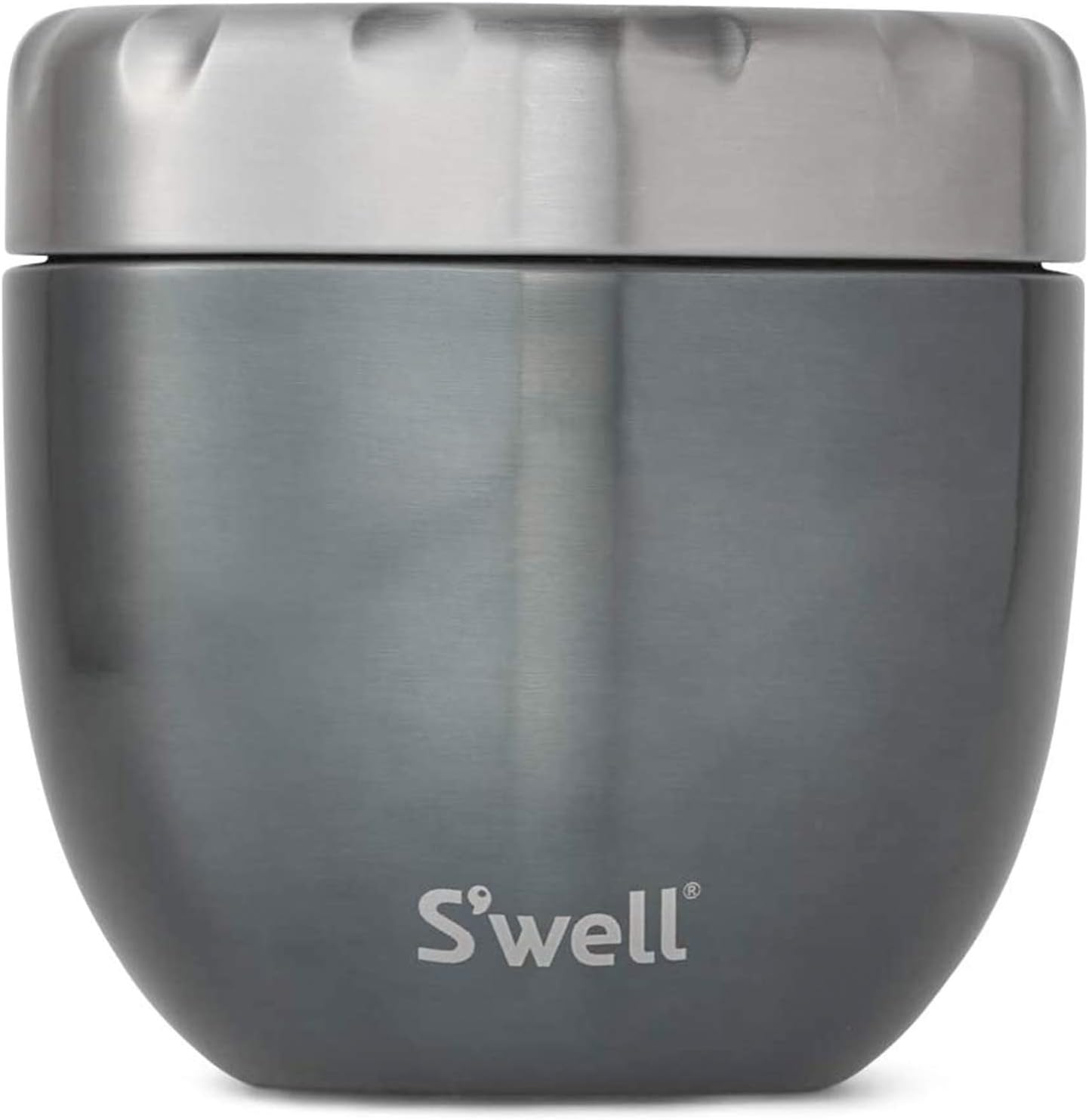 S'Well Stainless Steel Salad Bowl Kit - 64Oz, Azurite - Comes with 2Oz Condiment Container and Removable Tray for Organization - Leak-Proof, Easy to Clean, Dishwasher Safe