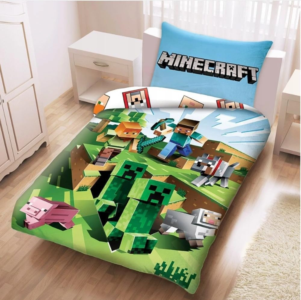 Minecraft Battle Single Cotton Duvet/Doona Cover Set