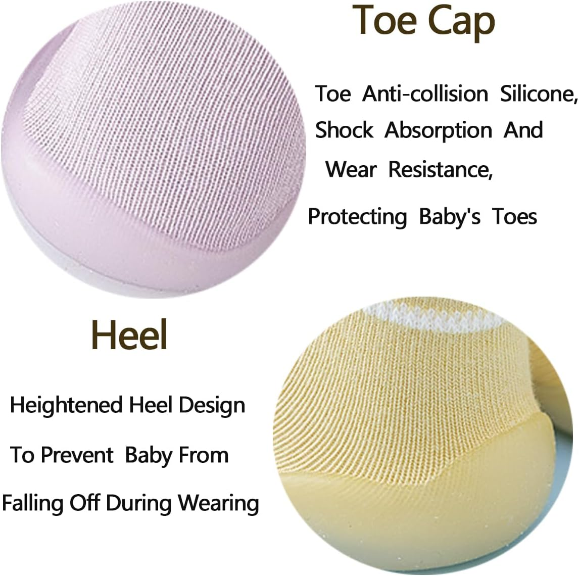 Jopenope Baby Shoes Toddler Shoes Socks First Walking Shoes Sock Non Slip Lightweight Slip-On Shoes Floor Socks with Soft Rubber Sole for Baby Boy Girl image number 1