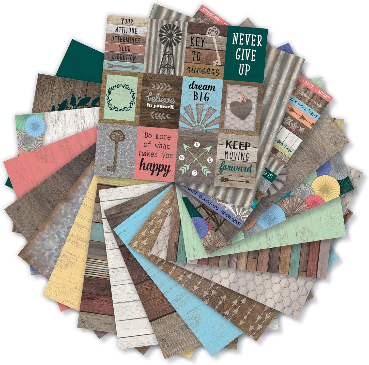 Teacher Created Resources Farmhouse Chic Scrapbook Project Paper Pad 12"X 12" (TCR5581) - Confetti image number 6