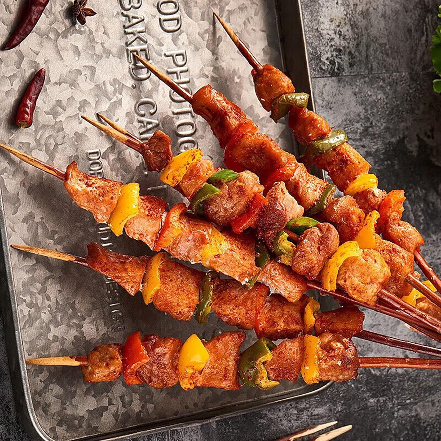 12" Natural Willow Branch Skewers for Kabobs,Bamboo Skewers Alternatives,For Bbqs, Appetizers, Corn Dog, & Grilling(50 Pcs) image number 3