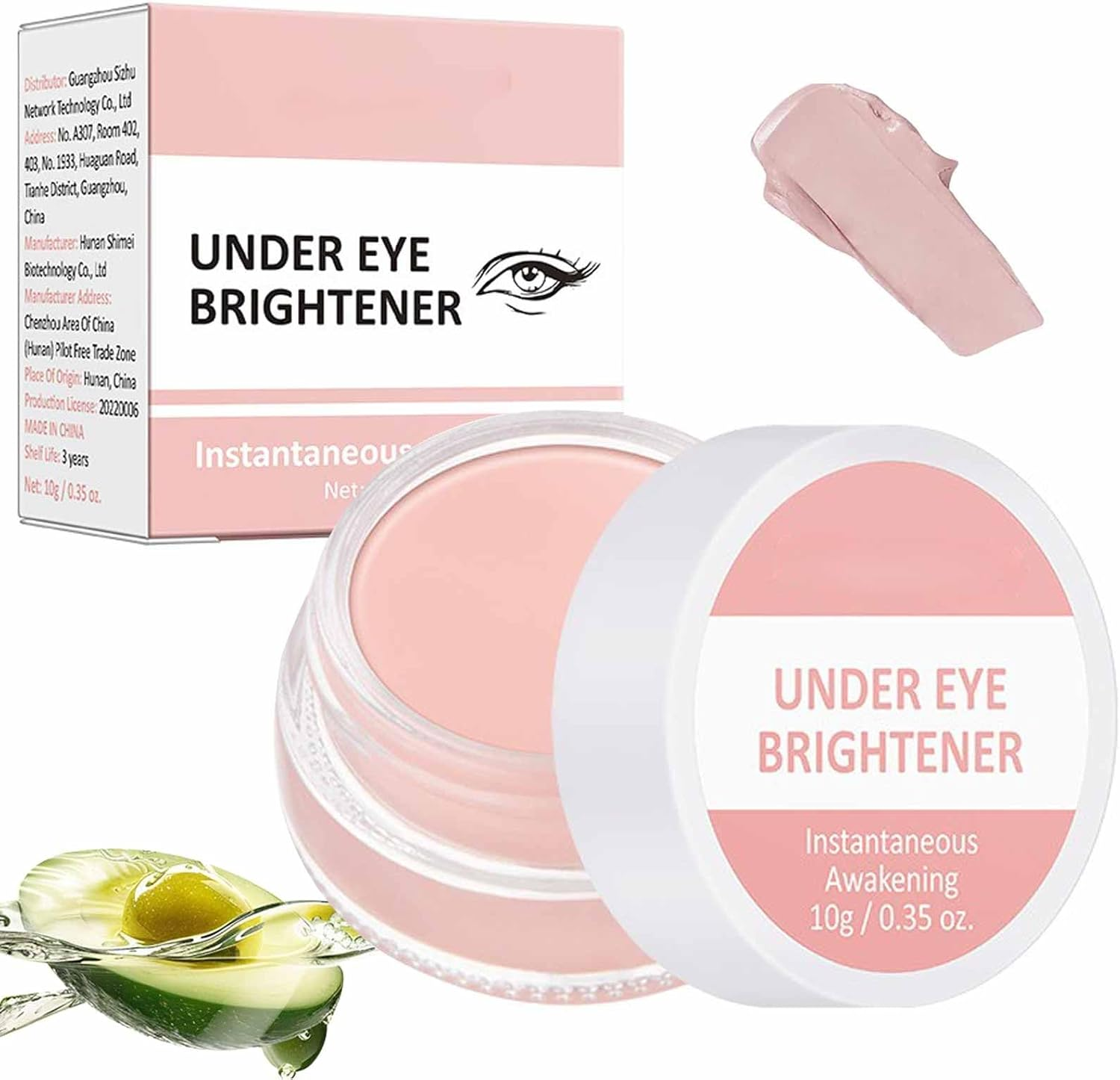 Under Eye Brightener, under Eye Concealer for Dark Circles Color Corrector Concealer Full Coverage, Tired Skin Color Correcting Brightener, Colored Clay Undereye Corrector, Moisturizing and Waterproof (1Pcs)