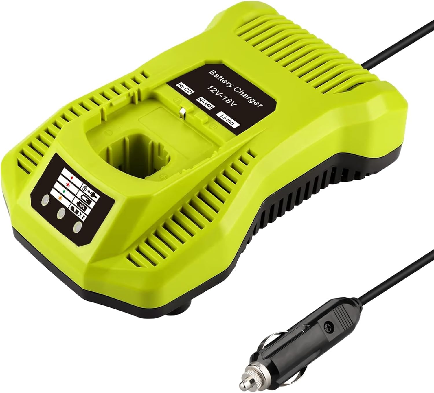 Rapid Auto Charger Replacement for Ryobi One+ 12V 14.4V 18V Lithium-Ion/Nicad/Nimh Battery, Car Vehicle Charger for Ryobi P102 P108 P189 P197 P103 P105 P107 P190 P191 PBP002 PBP005 image number 5