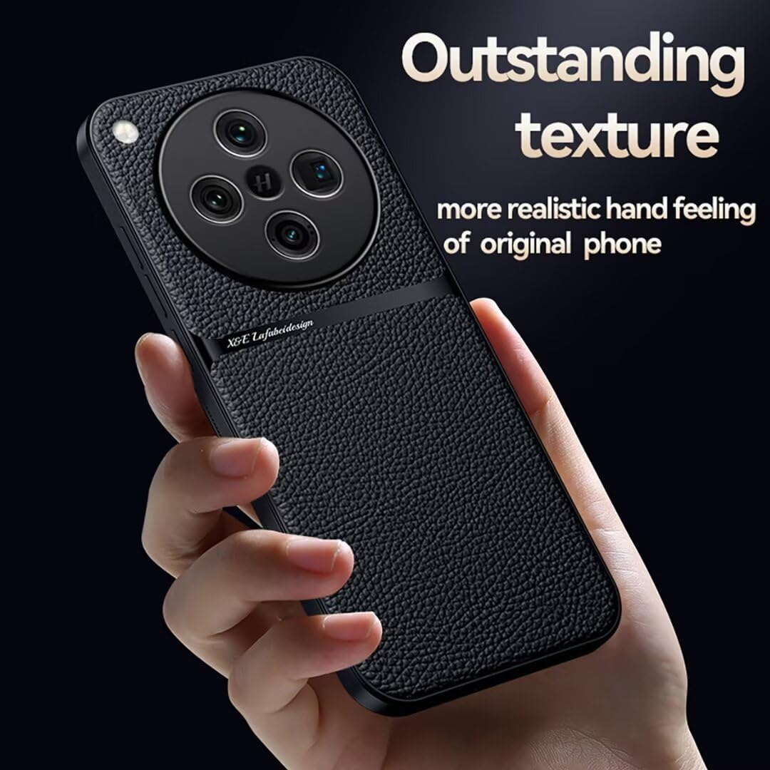 COMAKU Case for Oppo Find X8 Pro 5G, Premium Leather TPU Silicone Hybrid Texture Is Non-Slip and Shockproof Phone Case Cover - Dark Blue image number 2