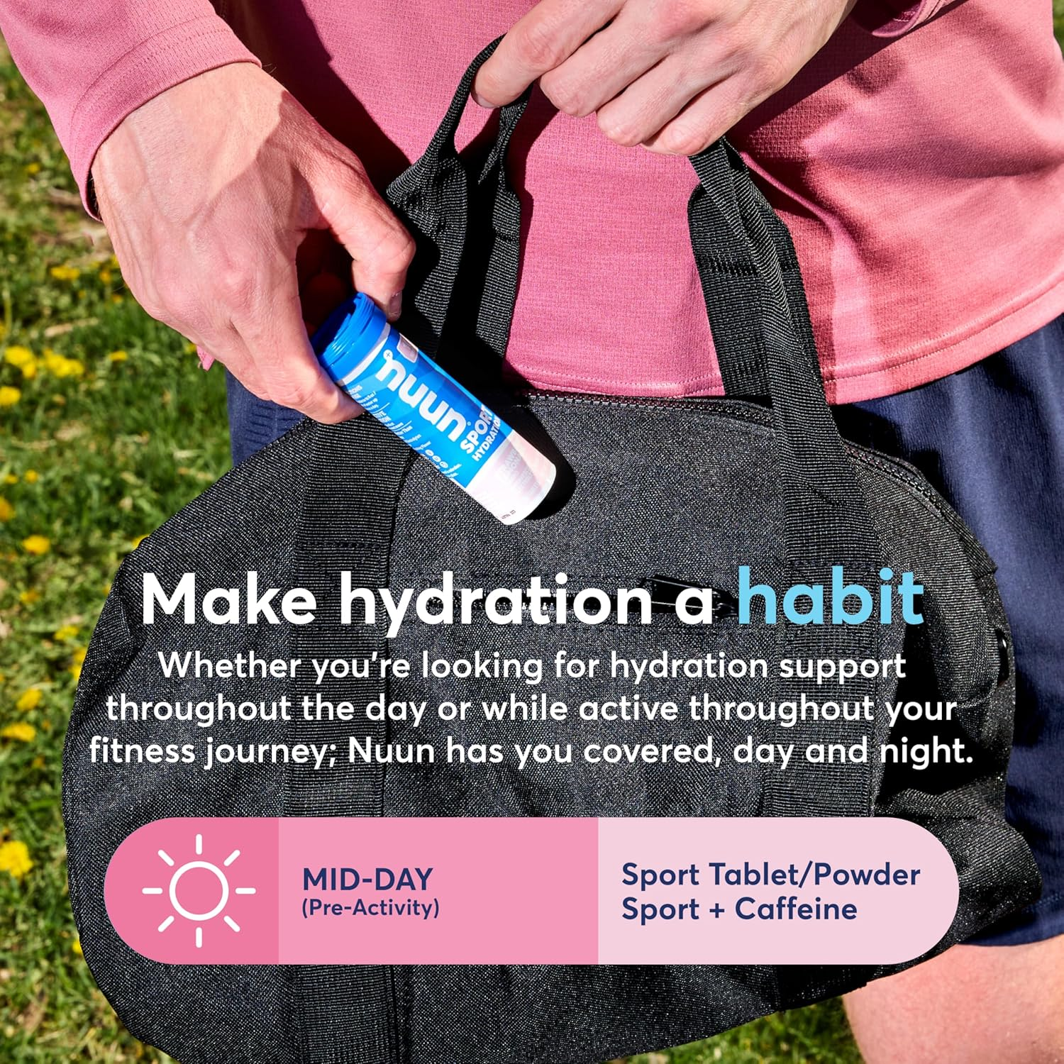 Nuun Sport + Caffeine: Electrolyte-Rich Sports Drink Tablets with Caffeine, Cherry Limeade, Box of 8 Tubes (80 Servings), Sports Drink for Replenishment of Essential Electrolytes Lost through Sweat image number 2