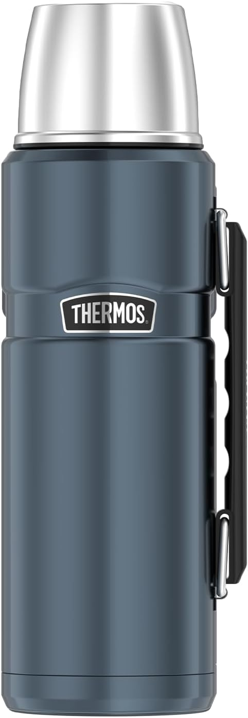 Thermos Stainless King Thermos Flask, Red, 1.20 L, Stainless Steel, Completely Leak-Proof, with Drinking Cup and Handle, 12 Hours Hot & 24 Hours Cold, Dishwasher Safe, Bpa-Free