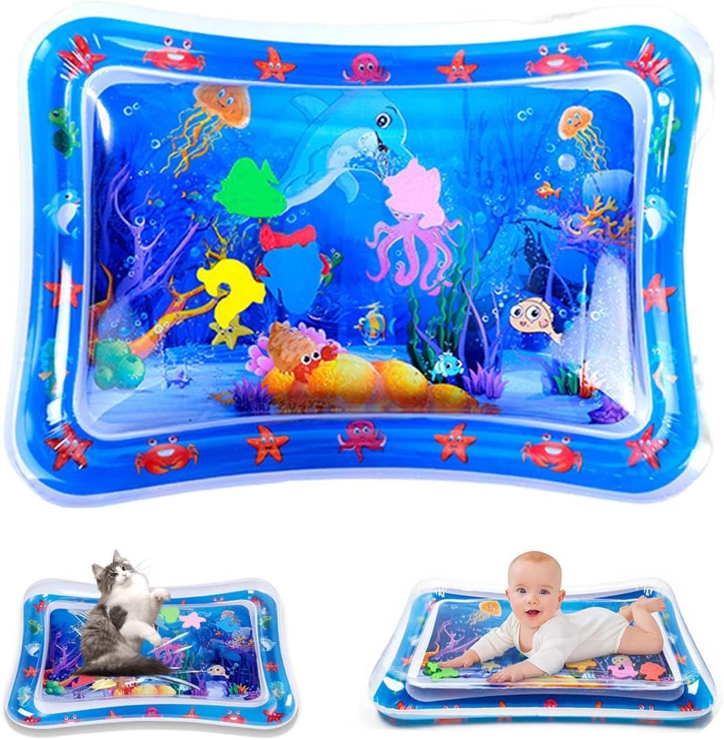 Water Mat Cat Water Play Mat, Water Mat Cat, Multifunctional Cat Toy Water Mat, Water Play Mat for Cats Summer, Cat Toy Water Mat for Bored Home Cats