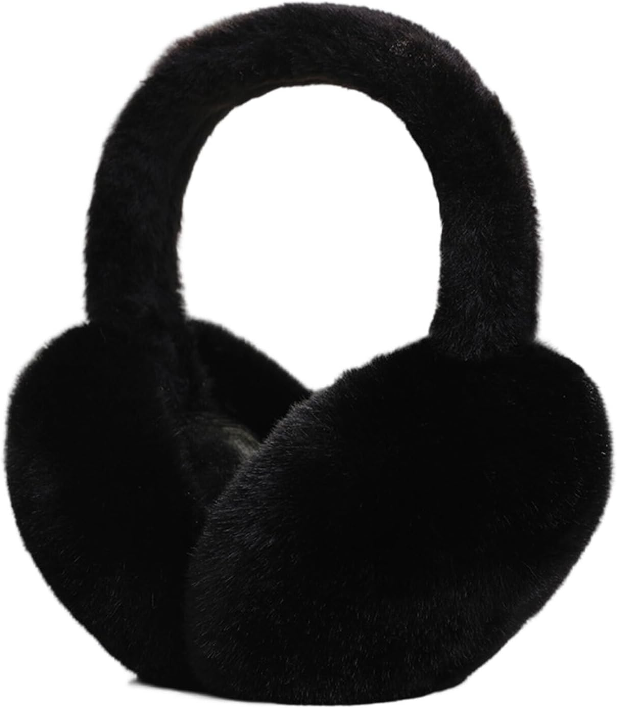 Sheepskin Fur Earmuffs for Ladies Adjustable Elastic Ear Muffs Winter Presents Foldable Plush Earmuff Adult Elastic Ear