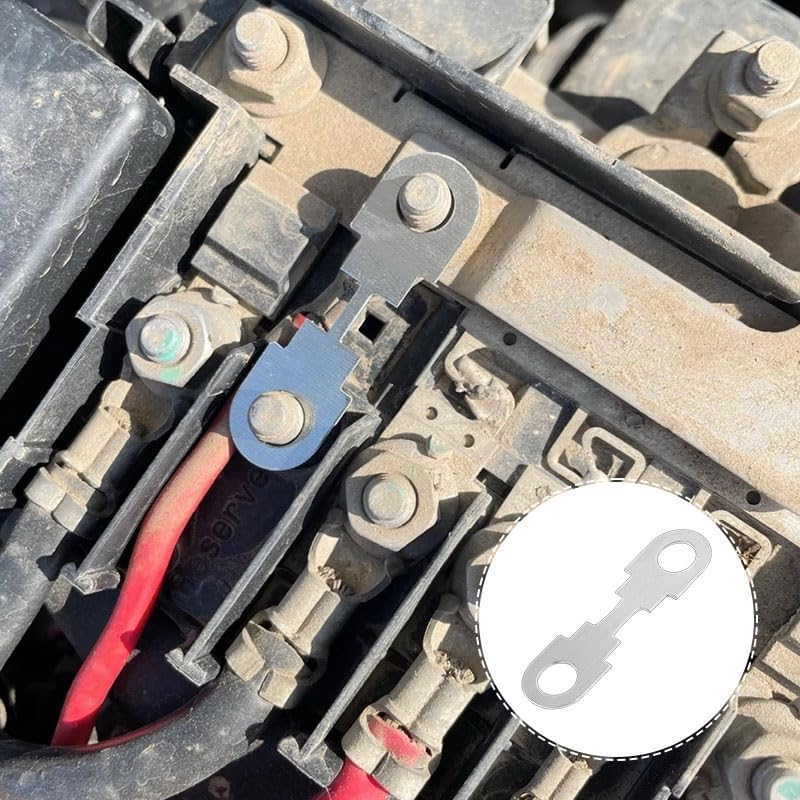 4 Pcs 50A Flat Fuse Strips, Silver Tone Zinc Alloy Accessories Replacement for Car Motorcycle DC 12V-32V Circuit image number 3