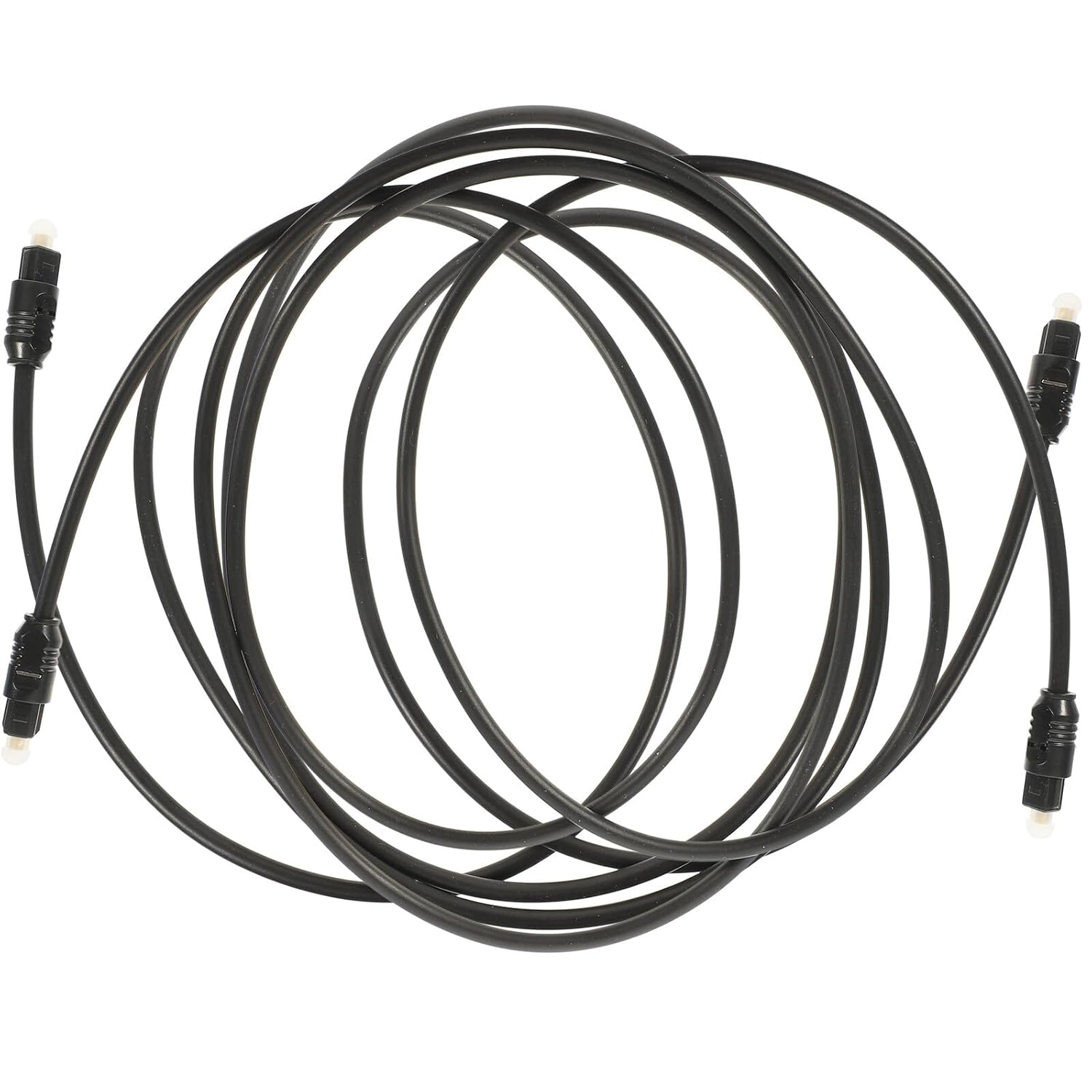 HIAKDOFT 2Pcs Optical Fiber Audio Cable Male to Male Cord for Home Theater Hi-Fi Digital Sound Transmission High Strength Connector