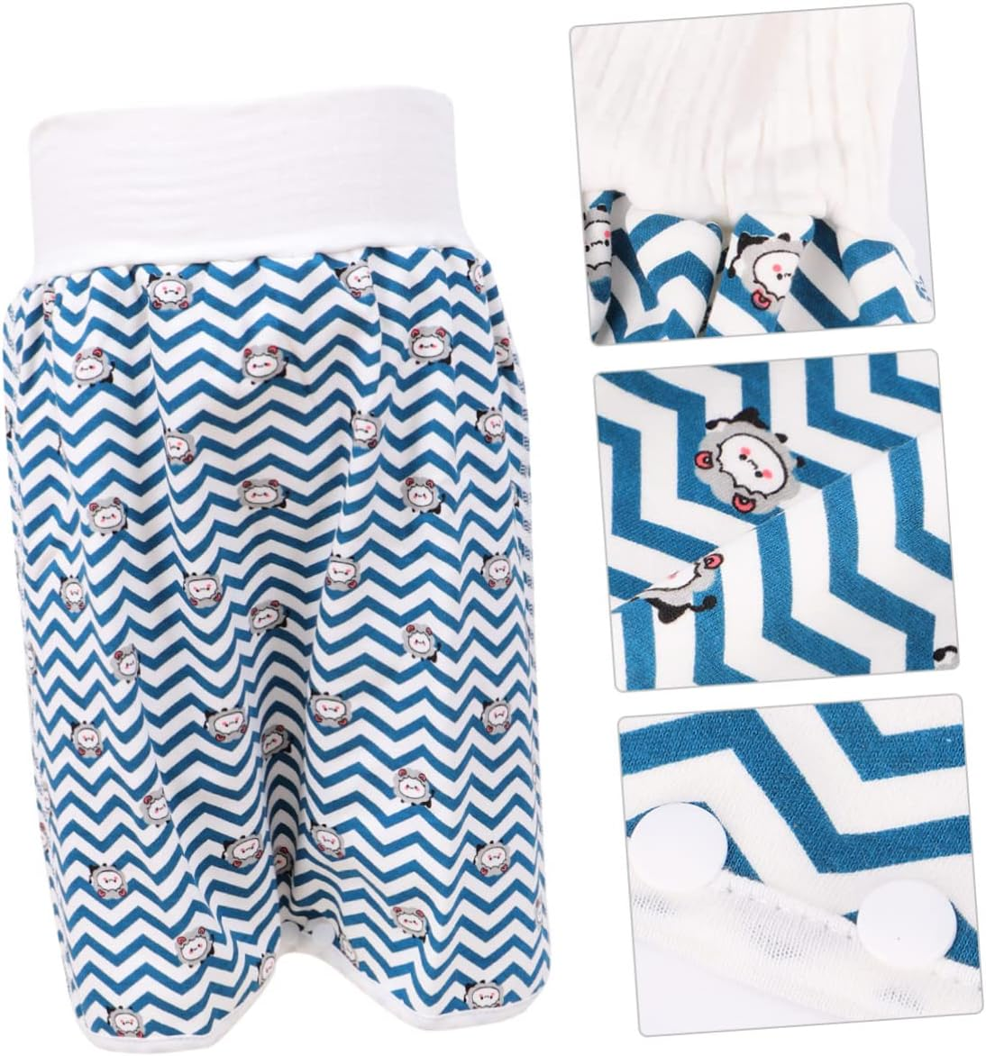 Potty Training Pants for Toddlers Washable Pee Training Pants Folding Skirt Comfortable Elastic Suitable for Boys Girls Blue image number 4