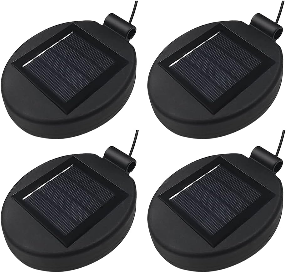 Solar Lantern Top LED Panel Lantern Lid Lights Replacement Part for Outdoor Flower DIY Solar Flower Lights Garden Patio Decor (4PCS) image number 4