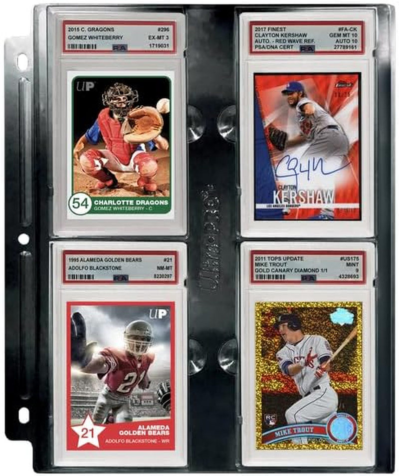 Ultra Pro 4-Pocket Pages for PSA, Black image number 3