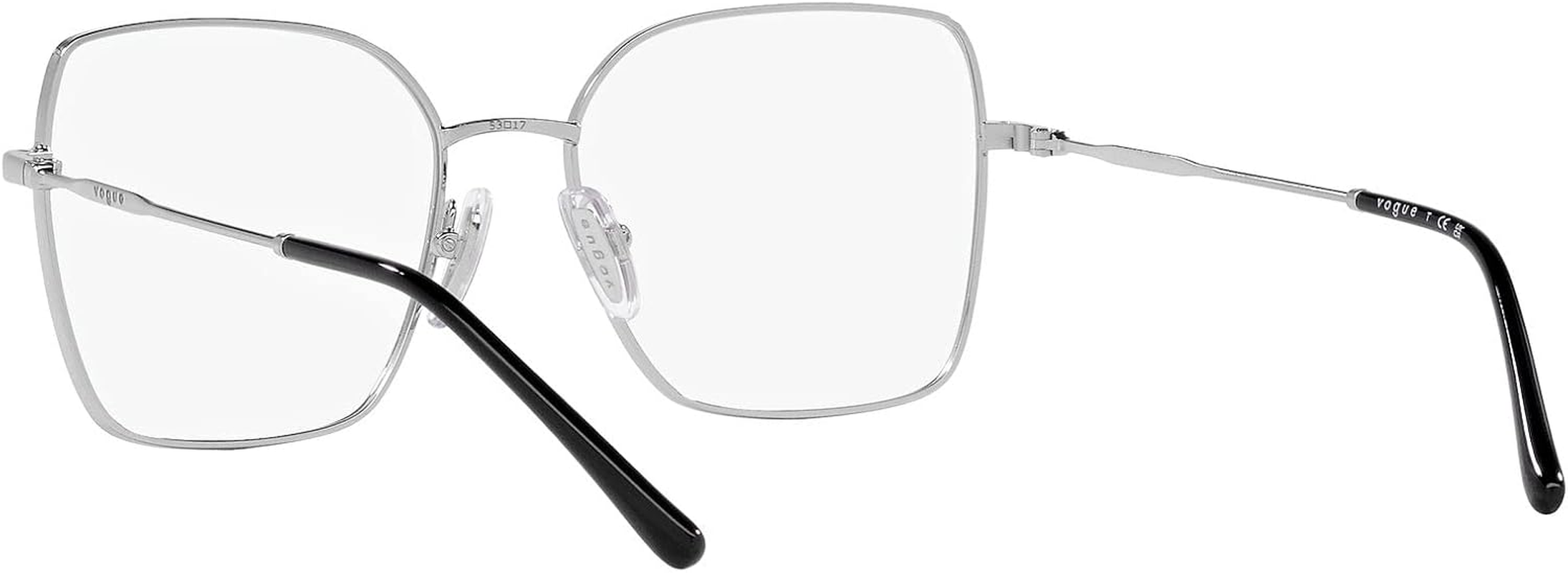 Vogue Eyewear Women'S Vo4274 Square  Eyewear Frames, Top Black/Silver/Demo Lens, 51 Mm image number 4