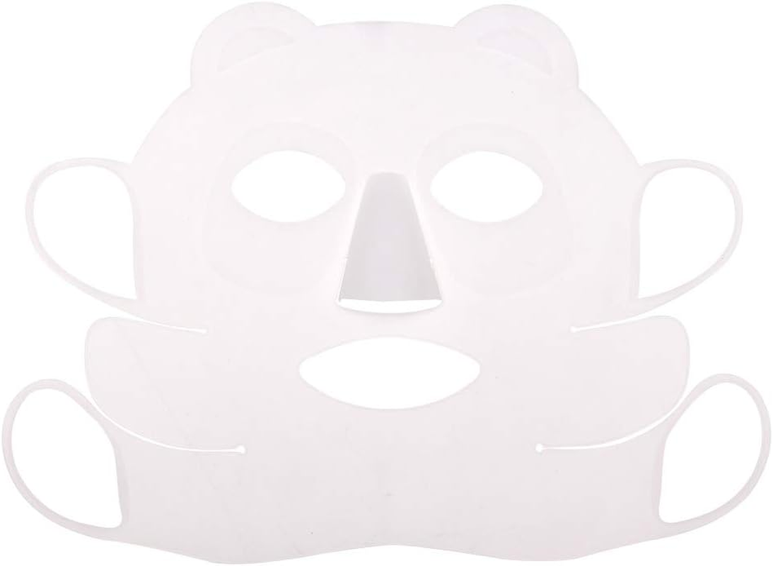 Reusable Silicone Face Mask Cover, Clear, Ear Hook Design for Serum Absorption, Washable Facial Sheet image number 1