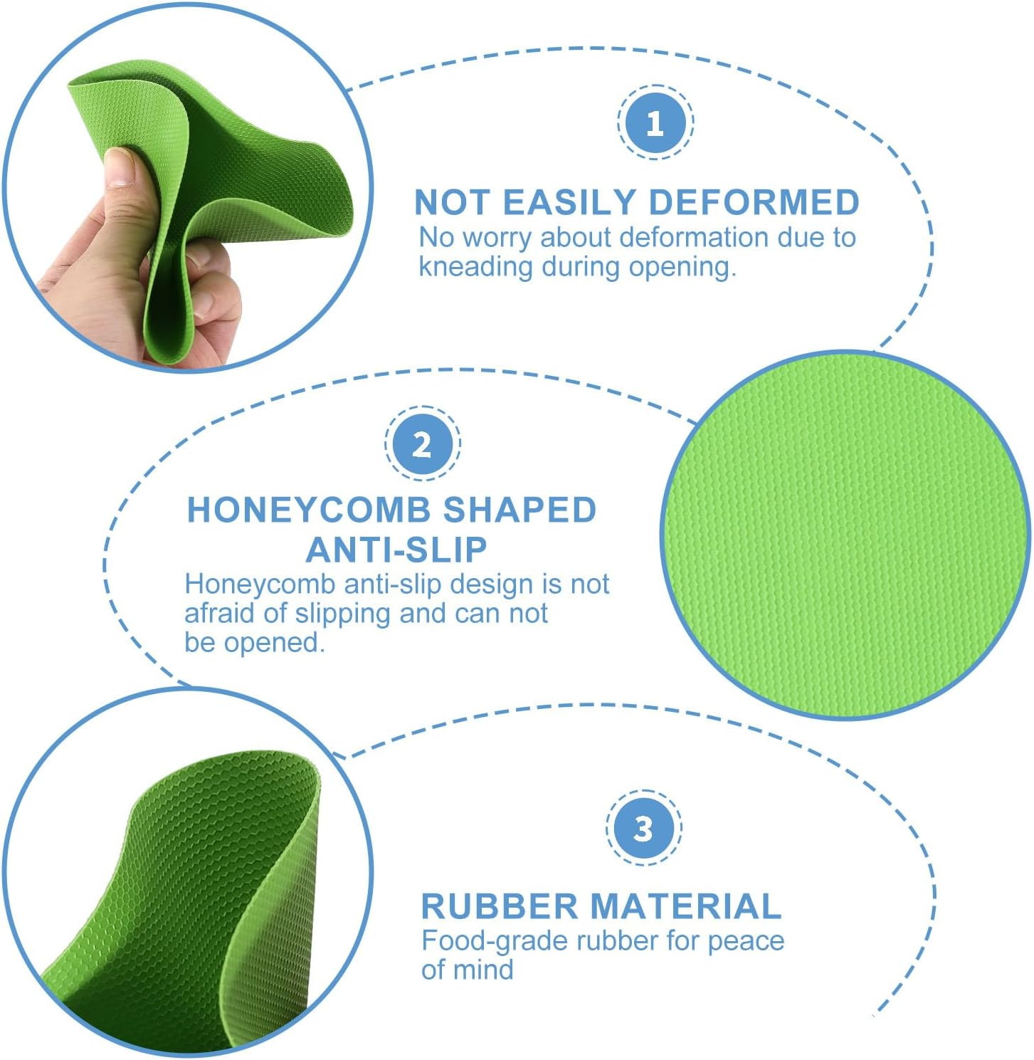 6 Pcs Silicone Jar Opener Pad Color Set, Square Gripper Cushions for Opening Jars with Ease, Ideal for Weak Hands, Seniors, Elderly & Kids, Premium Grip & Durable Rubber-Free Design