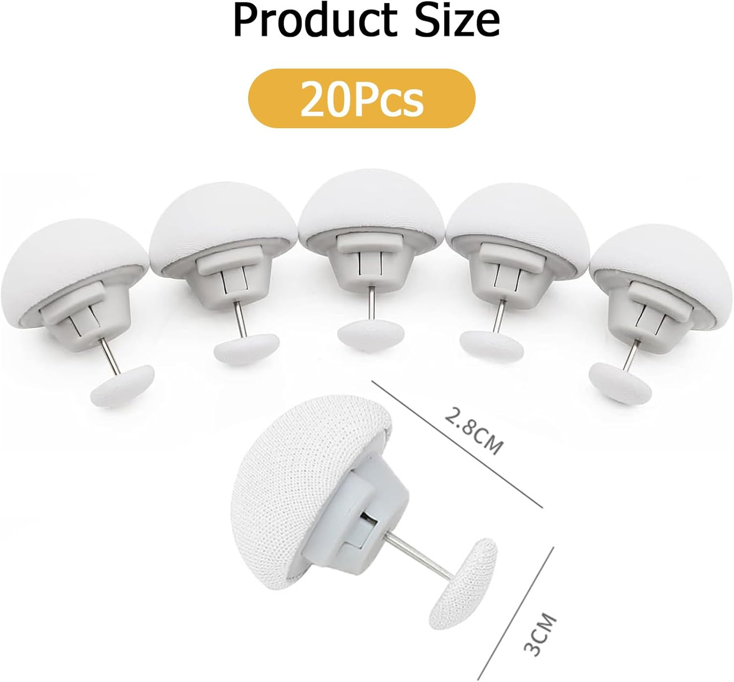 20Pcs Mushroom Duvet Clips - Non-Slip Doona Cover Clips to Keep Bedding in Place, Thick Blanket Holder Pins with Easy Clip Fasteners, for Thin Thick Quilts Blanket Sheet Bed Skirt Cushion Curtain image number 6