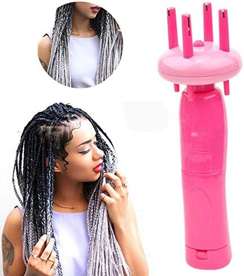 Tuperoymse Women Portable Electric Automatic Diy Hairstyle Tool Braid Machine Hair Weave Roller Twist Braider Device Kit image number 2