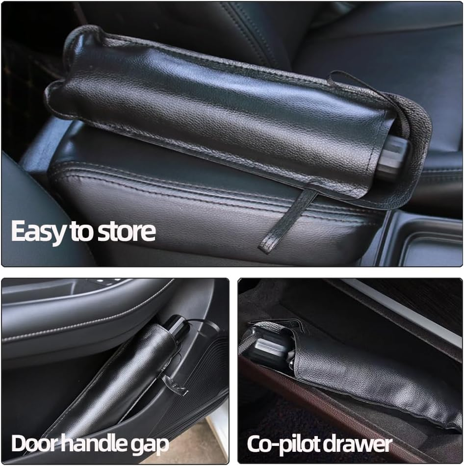 Front Windshield Sun Shade Umbrella for Car - Skycabin Front Window Sunshade Umbrella with Storage Bag for Heat Insulation Protection, Universal Car Sun Visor Protect Vehicle Sedan SUV Truck image number 2